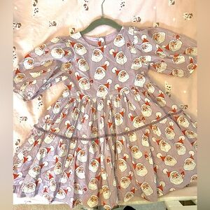 Pink Chicken 5y Santa Dress
